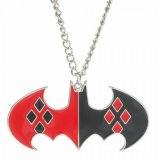 DC Comics Batman Harley Quinn Bat Logo Necklace
