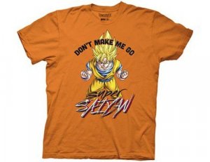Dragonball Z Don't Make Me Go Super Saiyan Men's Orange T-Shirt