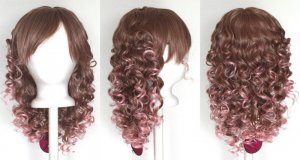 Junko - Auburn Brown and Cotton Candy Pink