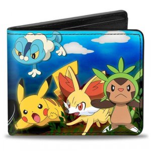 Pokemon X&Y Starters and Bad Guys Buckle Down Bifold Wallet