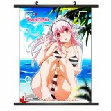 Super Sonico at the Beach Wall Scroll Poster