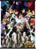 My Hero Academia Group on a Cliff Wall Scroll Poster