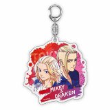 Tokyo Revengers Mikey and Draken Acrylic Key Ring Key Chain Pairs Close Up