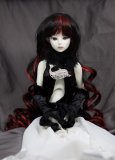 Doll Wig Meiko - Natural Black and Apple Red Blend