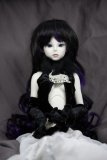 Doll Wig Meiko - Natural Black and Indigo Purple Blend