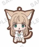My Cat is a Cute Girl Sitting Capsule Rubber Strap