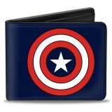 Marvel Captain America Symbol PU Blue Bifold Wallet