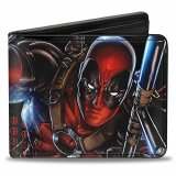 Marvel Deadpool Close Up Action PU Buckle Down Bifold Wallet