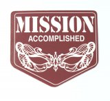 Masquerade Kiss Mission Accomplished Logo Die Cut Sticker Voltage 2021 USA Release