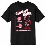 Gloomy Bear The Naughty Grizzly Black T-Shirt