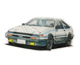 Initial D Comic Ver. Toyota AE86 Shaped Throw Blanket