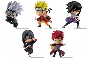 Naruto Chibi Masters Set of 5 Bandai 3" Figures