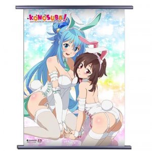 Konosuba Aqua and Megumin Bunny Girls Wall Scroll Poster