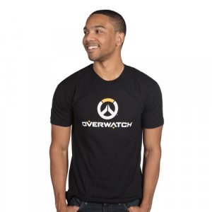 Overwatch Full Logo Black Adult Men's T-Shirt