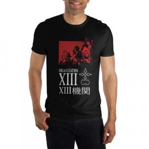 Kingdom Hearts Organization 13 Group Adult Men's Black T-Shirt