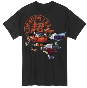 Dragonball Z Super Group Flying Men's Black T-Shirt