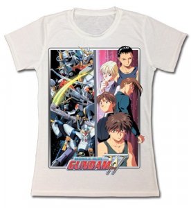 Gundam Wing Group White Junior's T-Shirt