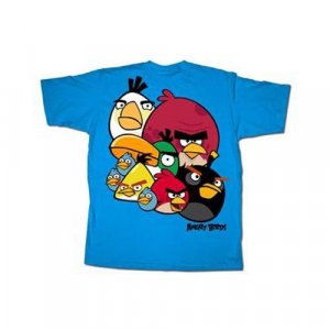 Angry Birds Group T-Shirt Blue Men's
