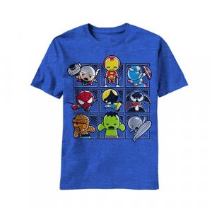 Marvel Kawaii Avengers Blue T-Shirt Men's