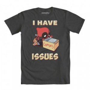 Deadpool Marvel I Have Issues Men's Gray T-Shirt