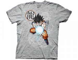 Dragonball Z Kamehameha Goku Men's Gray T-Shirt
