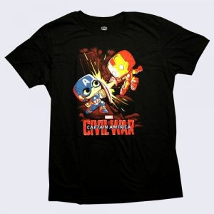 Marvel Captain America Funko Civil War Black T-Shirt
