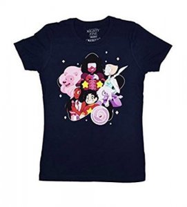 Steven Universe Group Black Juniors T-Shirt