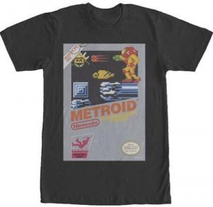 Metroid 8 Bit Black T-Shirt