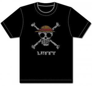 One Piece Luffy Jolly Roger Distressed T-Shirt