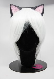 Black Ears with Light Pink Fur Cosplay