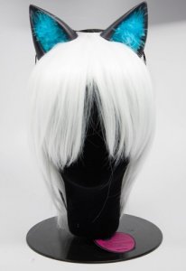 Black Ears with Turquoise Fur 