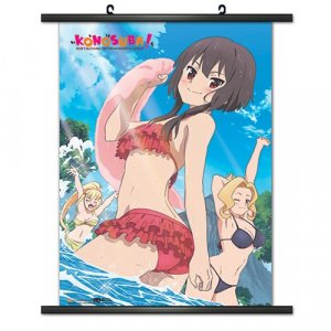 Konosuba Swimming Group Wall Scroll Poster