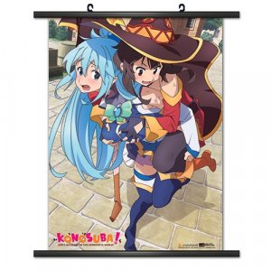 Konosuba Aqua and Megumin Wall Scroll Poster
