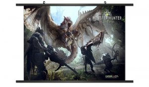 Monster Hunter World Rathalos Forest Wall Scroll Poster