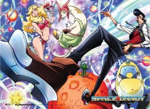 Space Dandy Group Wall Scroll Poster (U.S. Customers Only)