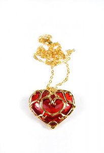 Zelda Gold Heart Inspired Necklace by The Pixel Smithy