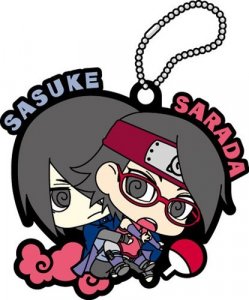 Naruto Sasuke Special Sasuke and Sarada Rubber Key Chain