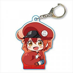 Cells at Work Red Blood Cell Holding Red Blood Cell Acrylic Key Chain