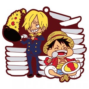 One Piece Luffy and Sanji Pairs Rubber Key Chain