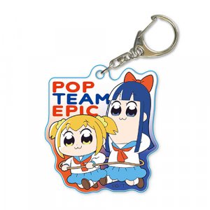 Pop Team Epic Popuko and Pipimi Running Acrylic Key Chain