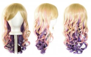 Mei - Flaxen Blond, Cotton Candy Pink, Lavender Purple