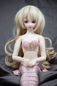Doll Wig Meiko - Flaxen Blond and Hazelnut Brown Blend