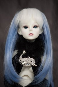 Doll Wig Haku - Snow White Fade Saxe Blue