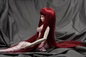 Doll Wig Mio - Crimson Red
