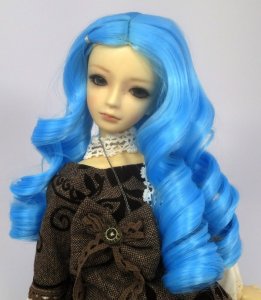 Doll Wig Sophia - Sky Blue