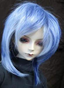Doll Wig Joan - Silver and Blue