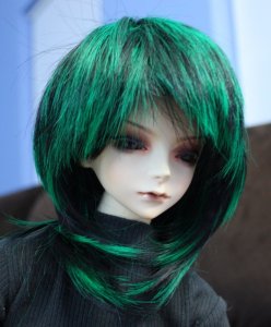 Doll Wig Joan - Black and Green