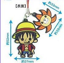 One Piece New World Rubber Phone Strap Luffy