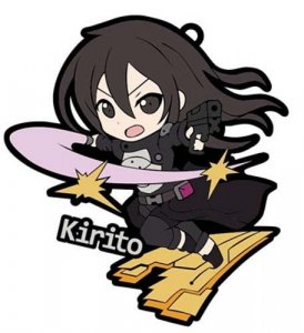 Sword Art Online Kirito GGO Rubber Phone Strap