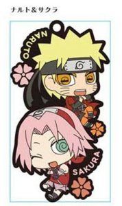 Naruto Naruto and Sakura Pair Rubber Phone Strap